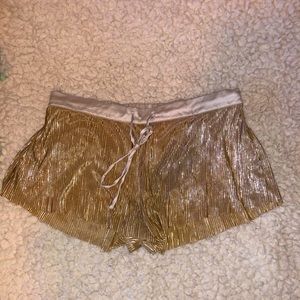 Victoria Secret Gold Pajama Shorts